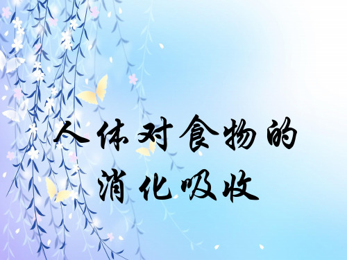 人体对食物的消化吸收PPT教学课件