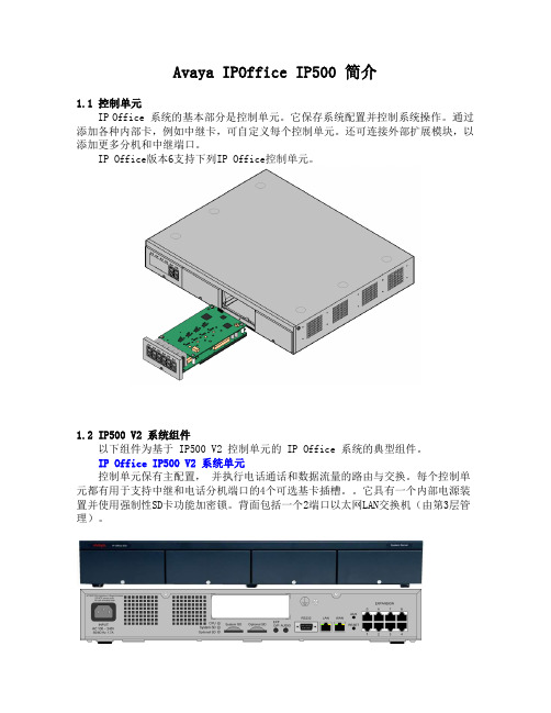 AVAYA模块分配图