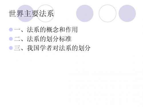世界主要法系