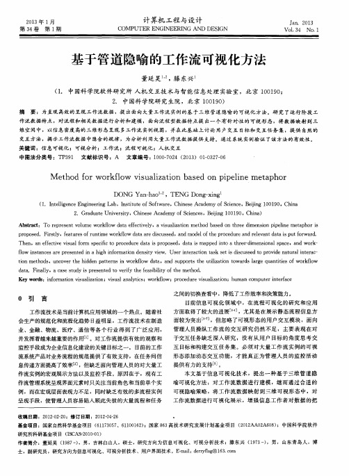 基于管道隐喻的工作流可视化方法