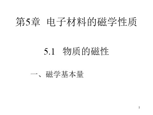 第5章 电子材料的磁学性能(1)