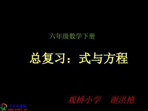 六下《式与方程》PPT课件(人教新课标)