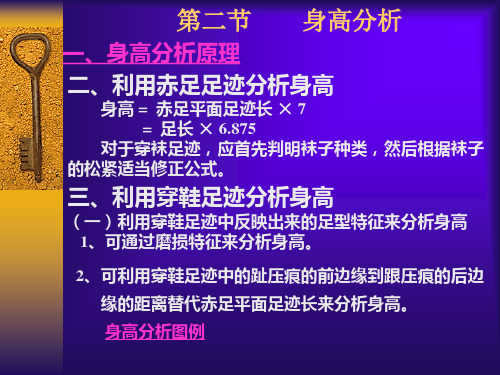 物证技术学 第七章身高、体态、性别分析