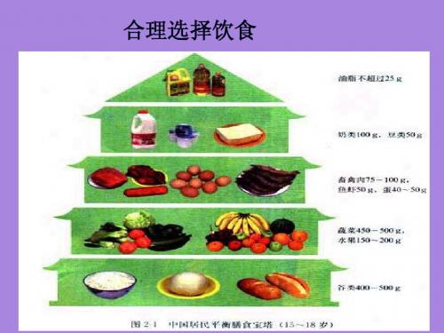 新课标人教版高中化学选修1化学与生活 PPT课件 合理的选择饮食