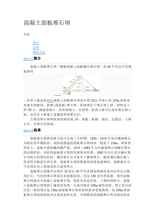 混凝土面板堆石坝
