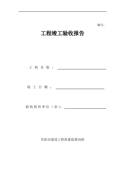 竣工验收报告 (2)