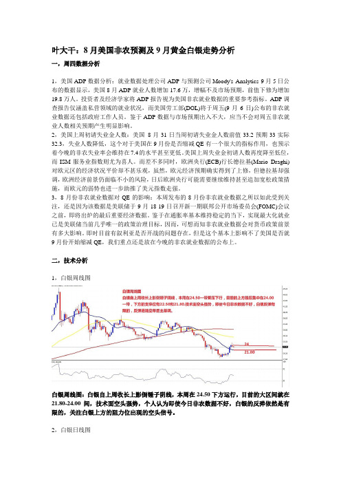 2013年9月6日叶大干(白银非农分析)+叶大干：8月美国非农预测及9月白银走势分析 2