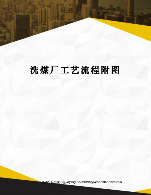 洗煤厂工艺流程附图精修订