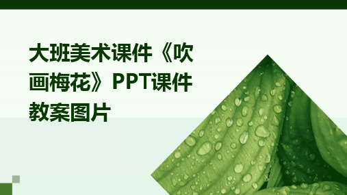 大班美术课件《吹画梅花》PPT课件教案图片