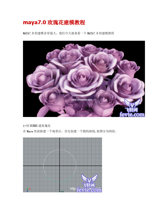 maya7.0玫瑰花建模教程