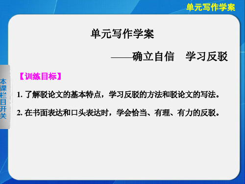 人教版高中语文必修4表达交流确立自信 学习反驳课件(2)
