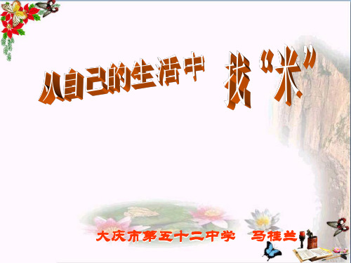 初中作文 从自己的生活中找“米”ppt精品课件