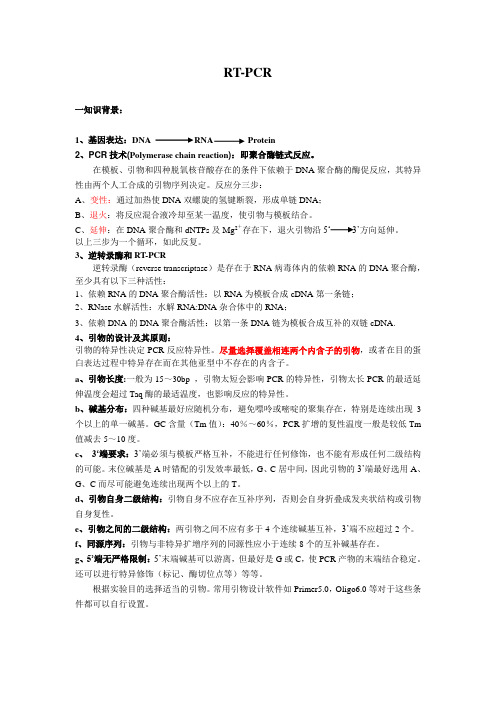 RT-PCR操作流程及其相关注意事项