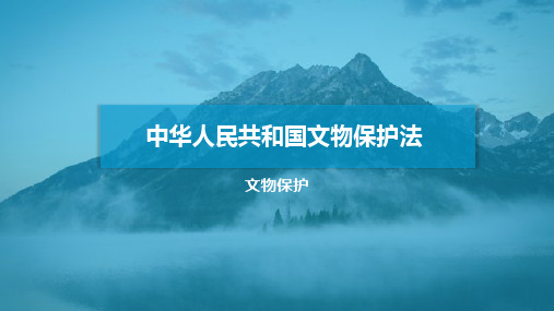 中华人民共和国文物保护法学习课程PPT