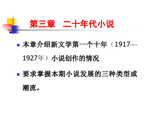二十年代小说