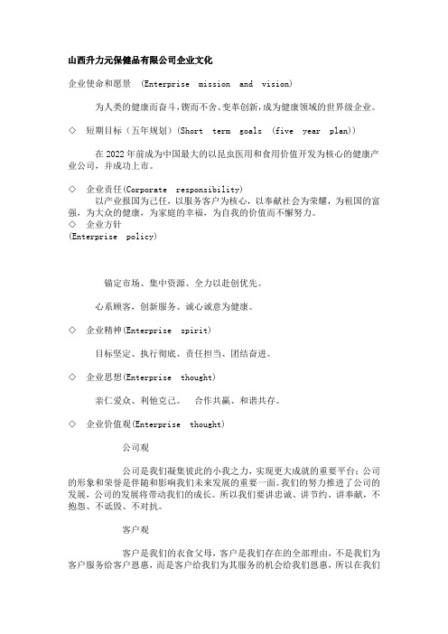 升力元企业使命和愿景