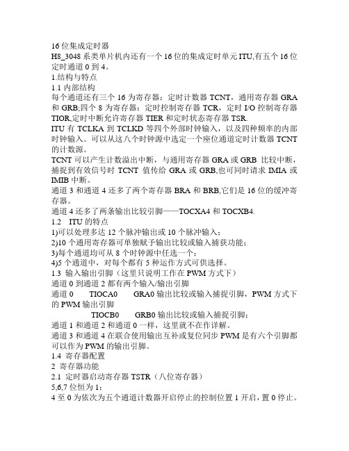 瑞萨H8_3048单片机资源