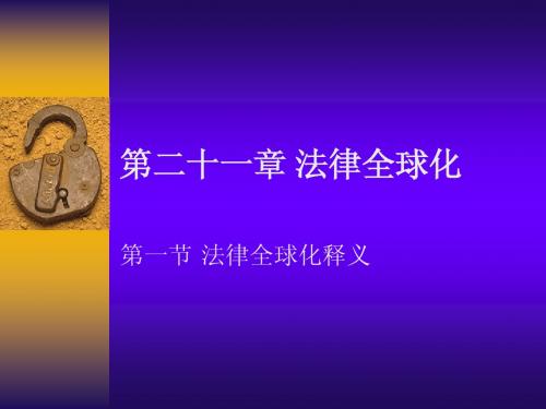 第二十一章 法律全球化