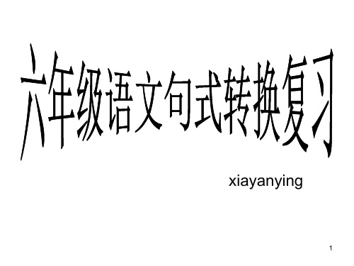 六年级语文句式转换复习ppt课件