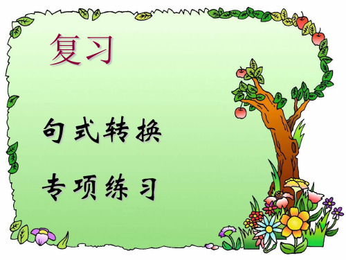 句式转换专项练习课件》