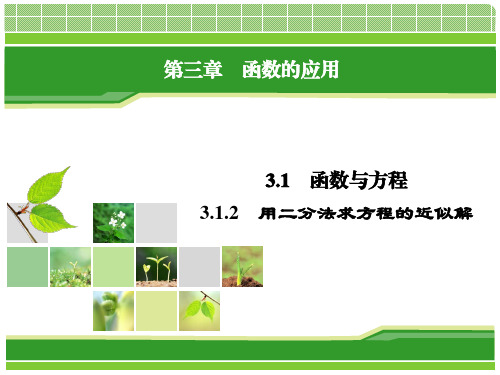 高一数学课件—3.1.2 用二分法求方程的近似解