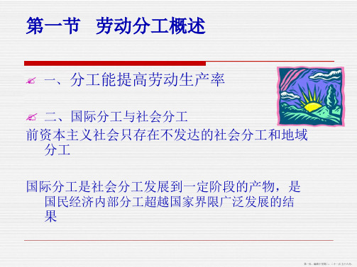 第三章--国际分工
