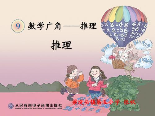 2014最新人教版数学二年级下册第九单元(数学广角--推理)---推理