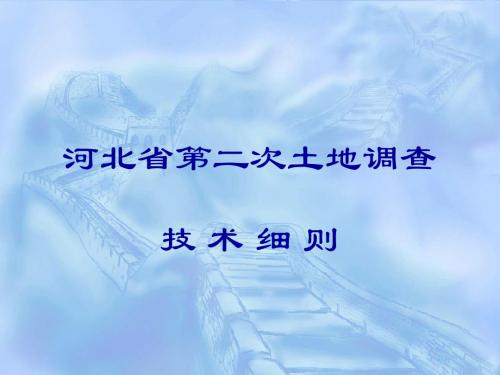 河北省第二次土地调查技术要求种占学