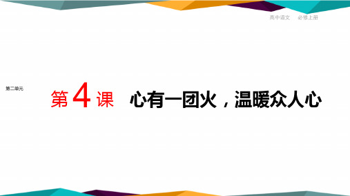 《 心有一团火,温暖众人心 》课件(共36张PPT) 统编版高中语文必修上册.ppt