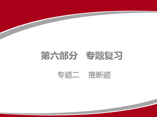 2020广东中考化学一轮复习：专题二    推断题