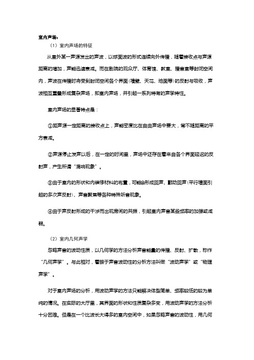声环境学院：室内声场