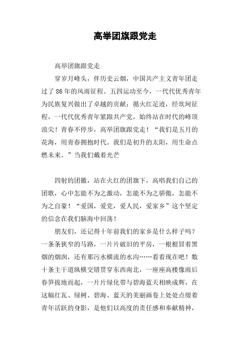 高举团旗跟党走