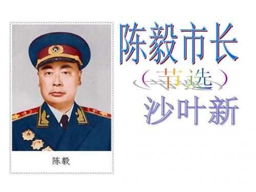 3.《陈毅市长》节选课件-免费下载-ppt课件-人教版-新课标-初中语文-九年级下