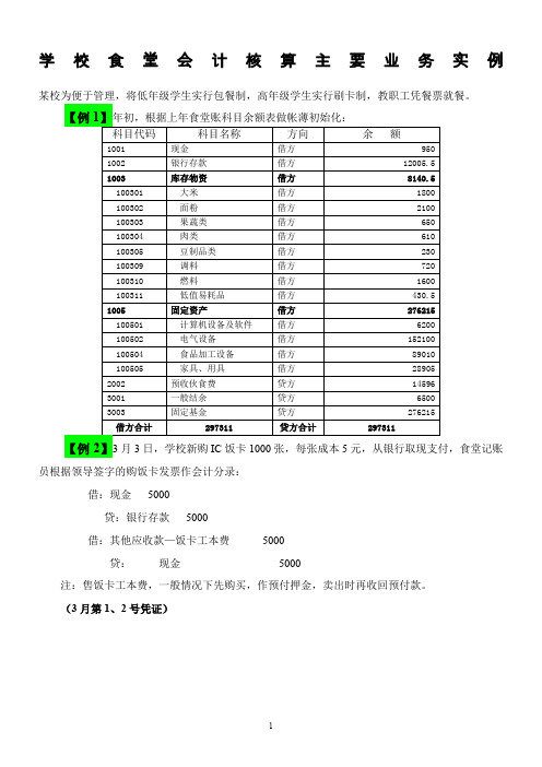 学校食堂会计核算主要业务实例-2