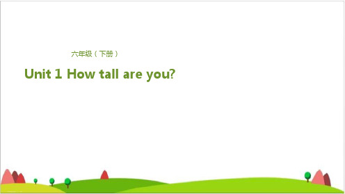 六年级下册英语PPT课件-Unit 1 How tall are you？Lesson 1 你的身高是多少？(上) 人教(PEP)18