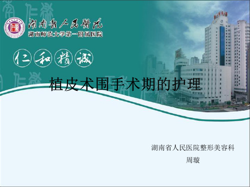 植皮术围手术期护理PPT课件