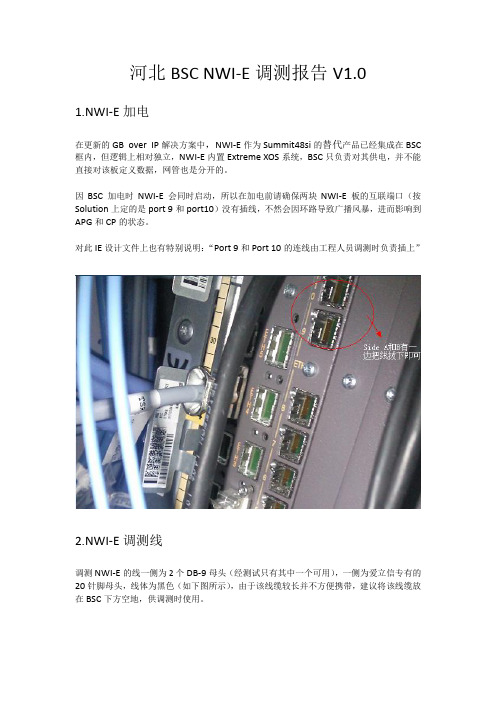 河北NWI-E调测报告V1.0