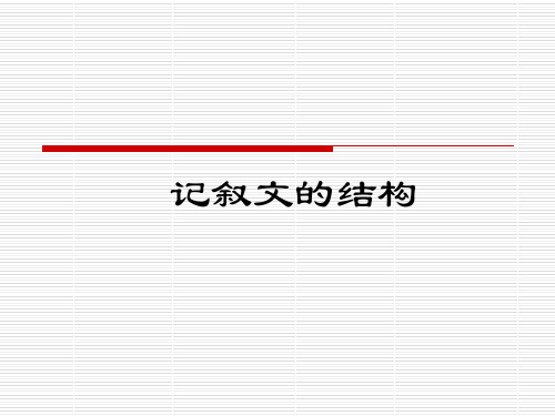 记叙文的结构(开头和结尾、过渡和照应、详写和略写、段落和层次)