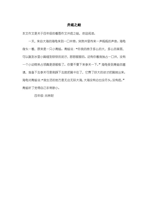 小学四年级看图作文：井底之蛙