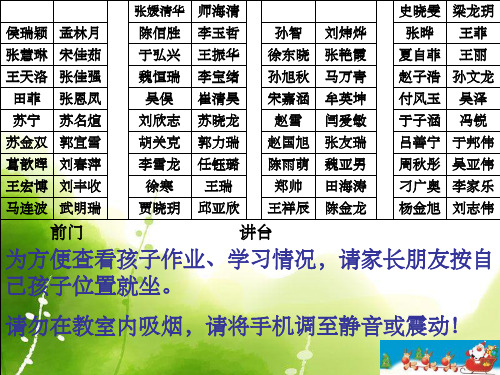 《高一16班家长会》PPT课件