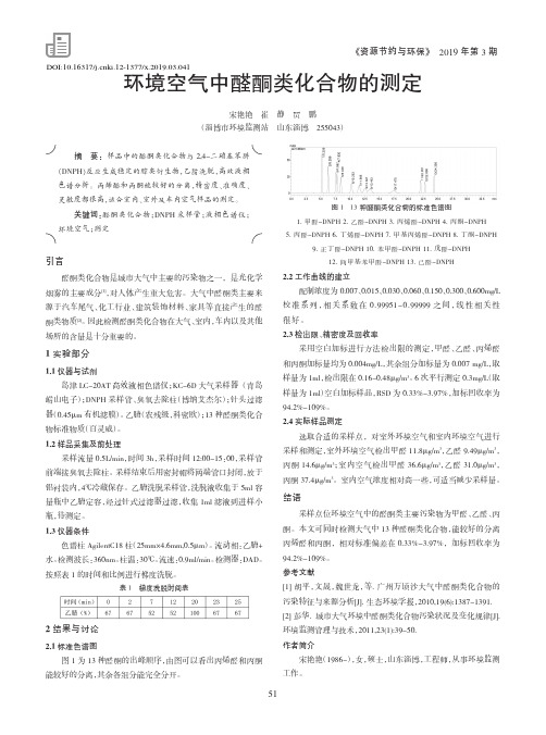 环境空气中醛酮类化合物的测定