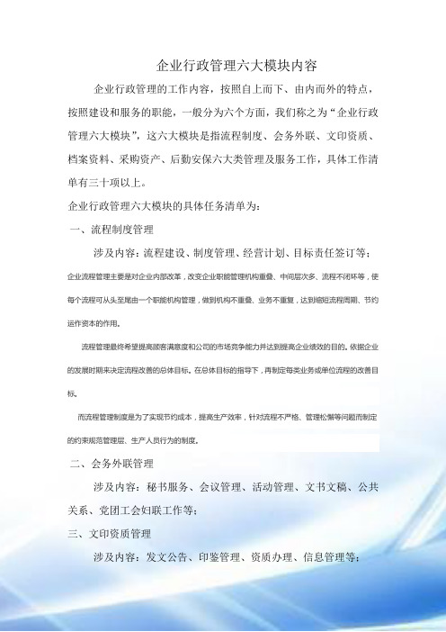 行政管理六大模块