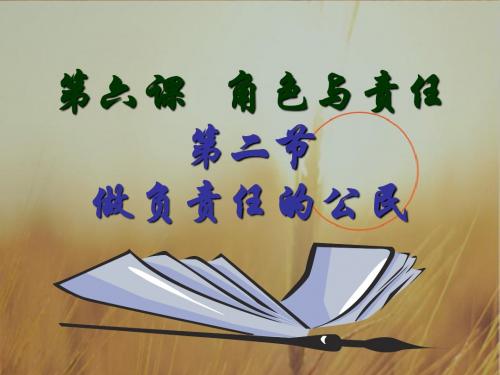 初三政治课件-做负责任的公民课件 最新