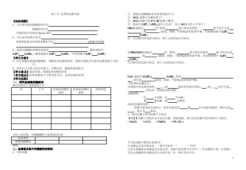 盐类水解学案