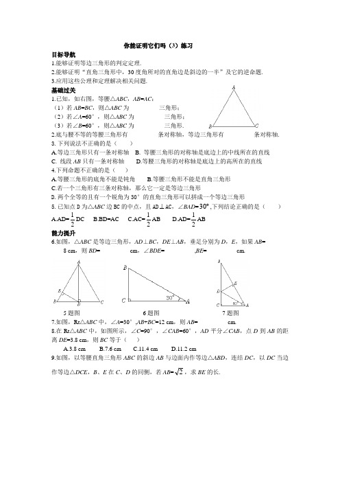 你能证明它们吗(3)练习