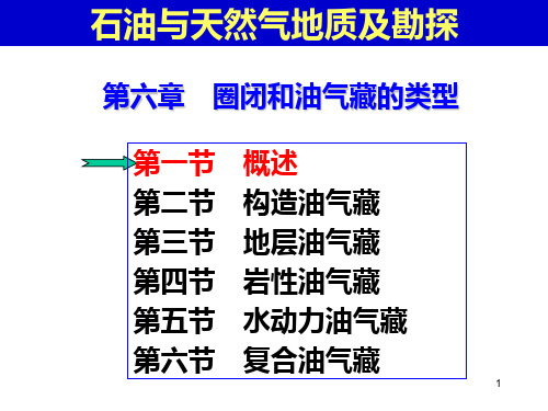 第6章 圈闭和油气藏的类型PPT课件