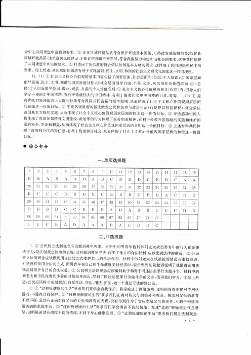 2015南京中考指导书政治历史答案_Part4