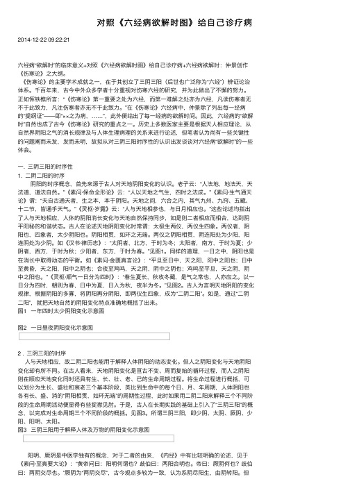 对照《六经病欲解时图》给自己诊疗病