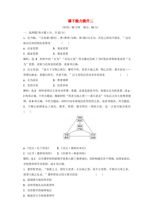 高中历史必修3课下能力提升二含解析
