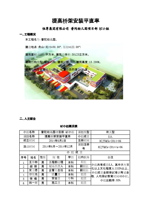 QC成果-提高桥架安装平直率